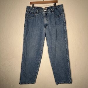 LL Bean Flannel Lined Relaxed Fit Blue Jeans Men’s Size 38x29 PLS READ